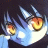 A pixelated anime-style character face with glowing eyes and blue hair on the left, next to a black background with white text reading "Anime IM" above smaller text "cDM".