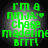 Green pixelated text on a circular gradient background with four identical frames showing 'I'm a NINJA! chase madeline BRRR!'