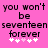 Pixelated text on bright pink background with two identical side-by-side phrases and heart symbols below.
