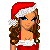 Animated contact sheet of a pixel-art Santa-themed character with changing star symbols and text overlays across 22 frames, showing full-body to lower-body views on white background.