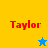 Four display red text "Taylor" with blue and yellow stars on colored backgrounds, showing animation changes between frames