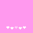 Pink background with two of white and light pink pixelated heart shapes, each containing five hearts