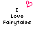 A pixelated icon with a pink heart symbol above text reading "I Love Fairytales" in black block letters on white background.