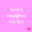 A static image with a pink background displaying repeated text and small animated symbols.