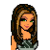 Pixel art contact sheet showing three frames of an animated icon featuring a cartoon woman with long brown hair and green eyes, wearing a gray sleeveless top and dark pants with white drawstring, alongside text reading "Soccer IS LIFE" in bold blue letters.