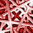 A 48x48 pixel animated contact sheet showing a red and white patterned design with repeated text "DISTURBED" in yellow and red, arranged in a 3x3 grid of sampled frames.