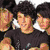 Six distinct pixelated images arranged in a , each depicting stylized figures with text overlays and varied color schemes