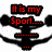 Pixelated red text on black shapes over white background, showing three variations of a cheerleading-themed message with dumbbell-like props.