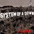 Static 50x50 pixel buddy icon featuring a dark, textured background with white text "SYSTEM OF A DOWN" and red text "SOAD" at the bottom right.