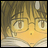 A pixelated anime-style character face with glasses and brown hair on the left, next to a black background with white text reading "Anime IM" above smaller text "COM" on the right.