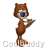 A 4x3 contact sheet of a brown bear mascot animation frame sequence holding a pizza slice, with visible pixelated details and repeated "CoolBuddy" watermark text.