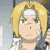 Animated contact sheet of a blonde anime character with bandaged forehead in various expressions and text overlays, arranged in 5x4 grid on gray background.