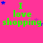 Bright pink background with green text reading "I love shopping" and scattered blue/purple stars in a