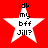 Four identical white star-shaped icons with black text on a red background, each displaying 'idk my bff Jill?' in pixelated font.