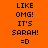 Four display identical pixelated text and emoticon on solid backgrounds with varying color schemes