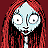 Pixelated character with long red hair and pale skin beside a Disney.com logo on white background.