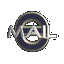 Animated sequence of a circular 'e' icon with metallic and dark blue tones, rotating through multiple angles while displaying partial text fragments like 'MAIL', 'M', 'E', and 'L' in white.