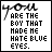 Two side-by-side pixelated display identical text with one word highlighted in blue on the right