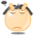 Two side-by-side pixelated cartoon faces with closed eyes, black hair, and downturned mouths on a gray background.