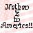 Pixelated text on a pink and white striped background with small dots, showing 'Math is in America!!' across four