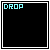 A 5x5 contact sheet of animated frames showing pixelated text changes on a black background with cyan, purple, and green lettering.
