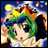 Pixelated anime-style character with green hair and blue headband holding a yellow crown against colorful background, next to "Anime IM" text on black panel.