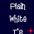 A dark blue background displays repeated white text 'Plain White' with red symbols changing across frames.