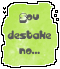 Green pixelated icon with 'you' text and 'destake no...' below, transitioning to a stylized 'B' figure with a cap, then to a 'the' text variant.