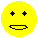 Nine yellow circular icons arranged in a , each with distinct pixelated facial expressions on gray background