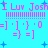 Pixelated cyan background with pink text and blue star accents, repeating 'I Luv Josh' phrases across the frame.