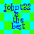 Pixelated blue text reads 'jobpt32 is the best' over a green and cyan checkered background with diamond-shaped patterns.