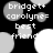 Black background with gray and white circular shapes; pixelated text reads 'bridget+ carolyne=' 'best friend' in two with partial text changes