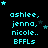 Pixelated cyan text and stars on black background, repeated in with animated star positions across frames