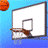 Animated contact sheet showing basketball hoop and ball in various positions across seven frames on blue background with gray transparency area.
