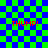 Green and blue checkered background with four red 'THUMP!' texts and two blue overlays in different positions