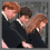 Six show a pixelated character with reddish-brown hair in various poses, including close-ups and group shots, alongside a displaying the text 'UP!' on dark background