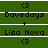 Green background with white horizontal lines and black text reading "Davedays" and "Lisa Nova" in a pattern, featuring small pixelated symbols above the names