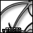 A 4-frame contact sheet of a black-and-white animated icon showing the name "TRISHA" with a stylized winged or leaf-like shape behind it, displayed in a 3x2 grid layout with one empty frame.
