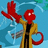 Pixelated character with red mask and yellow coat waves against blue sky background, next to cyan with 'KID HELLBOI' text
