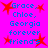 A static image with a bright pink background displays blue text reading "Grace, Chloe, Georgia forever friend's" surrounded by red star shapes.