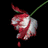 A pixelated red rose with a green stem and blood droplets appears on the left, while red text reads 'You.', 'Me.', 'It's go time.' and 'Oh yeah.' against a black background.