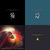 A static image divided into four quadrants with distinct color schemes and pixelated content.