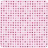 Animated sequence of stylized black script characters on a pink background with white dots, transitioning from faint to bold and then fading out