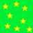 Green background with scattered yellow stars, no visible text or motion changes.