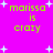 Pixelated text 'marissa is crazy' in yellow-green on bright pink background with white star shapes, four identical copies arranged in a