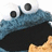 Pixelated image of Cookie Monster with text overlays reading 'COOKIE MONSTER' and 'omg ain't it perfect for me?'