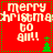 Red background with white pixelated text 'merry christmas to all!!' and green Christmas trees in a
