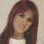 Six distinct pixelated images of a woman with long hair in various poses and backgrounds, including close-ups and group shots.