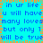 A static pixel art image with a bright cyan background, repeating blue text phrases and an orange-and-green border pattern.