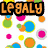 Pixelated icon with three distinct sections: top-left 'LEGALY' text, right-side 'CURLY' text, and bottom-left circular patterns on pink background.
